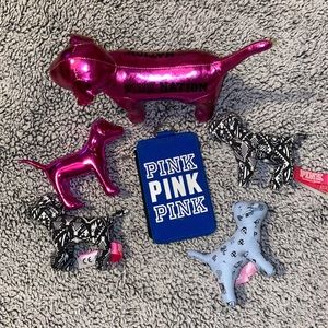 PINK mini wallet with iconic mini PINK dogs